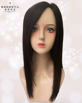 過肩長髮 | 氣質斜瀏海長直髮 | 100%真人髮絲 | 人手手織 | 醫療級假髮