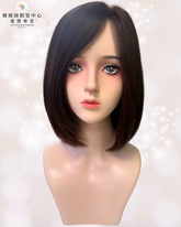及肩長版 | 斜瀏海bob髮 | 70%真人混合髮絲 | 30%高溫記錄絲 | 醫療級假髮